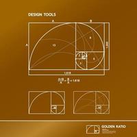 Golden ratio for creative design section vector illustration.