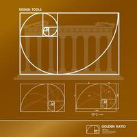 Golden ratio for creative design section vector illustration.