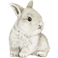 acquerello mano disegnato realistico coniglietto png