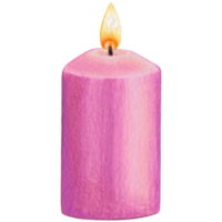 watercolor hand drawn candles png