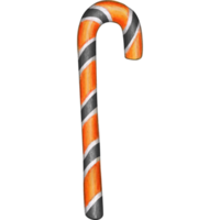 watercolor hand drawn striped candy cane png