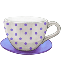 Watercolor hand drawn empty tea cup png