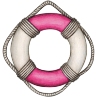 waterclor nautical life buoy png