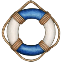 waterclor nautical life buoy png