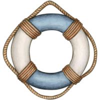 waterclor nautical life buoy png