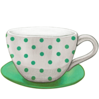 Watercolor hand drawn empty tea cup png