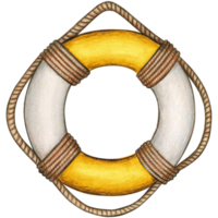 waterclor nautical life buoy png