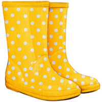 acuarela mano dibujado linda lluvia botas png