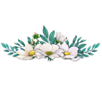 watercolor floral spring decoration png