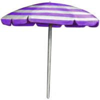 Watercolor colorful summer beach umbrella png