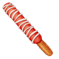 acuarela mano dibujado chocolate cubierto galleta salada png