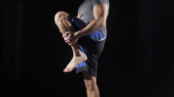 Boxer doing training and warm-up exercises. Young boxer doing warm-up exercises. video