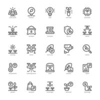 Smart Farm icon pack for your website design, logo, app, and user interface. Smart Farm icon outline design. Vector graphics illustration and editable stroke.