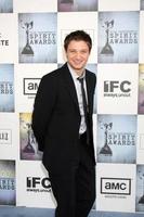 Jeremy Renner  arriving  at the  Film Indpendents  24th Annual Spirit Awards on the beach in Santa Monica CA  onFebruary 21 20092009 photo