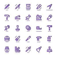 Crafting icon pack for your website design, logo, app, and user interface. Crafting icon basic line gradient design. Vector graphics illustration and editable stroke.