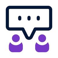 discussion icon for your website, mobile, presentation, and logo design. vector