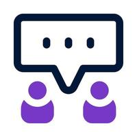 discussion icon for your website, mobile, presentation, and logo design. vector