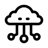 icono de computación en la nube para su sitio web, móvil, presentación y diseño de logotipo. vector