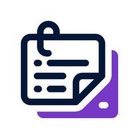 sticky note icon for your website, mobile, presentation, and logo design. vector