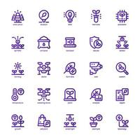 Smart Farm icon pack for your website design, logo, app, and user interface. Smart Farm icon basic line gradient design. Vector graphics illustration and editable stroke.