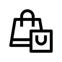 icono de bolsa de compras para su sitio web, móvil, presentación y diseño de logotipo. vector