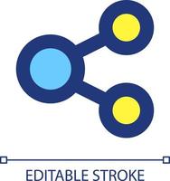 Share pixel perfect RGB color ui icon. Button for social networking service. Simple filled line element. GUI, UX design for mobile app. Vector isolated pictogram. Editable stroke