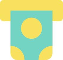 Money dispenser flat color ui icon. Automated teller machine. Deposit slot for banknotes. Simple filled element for mobile app. Colorful solid pictogram. Vector isolated RGB illustration