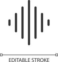 Sound wave pixel perfect linear ui icon. Audio track of film. Video editor instrument. GUI, UX design. Outline isolated user interface element for app and web. Editable stroke vector