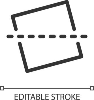 Straighten pixel perfect linear ui icon. Picture and video repair tool. Photo editor. GUI, UX design. Outline isolated user interface element for app and web. Editable stroke vector