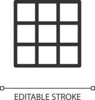 Rule of thirds grid pixel perfect linear ui icon. Photo composition. Dividing picture. GUI, UX design. Outline isolated user interface element for app and web. Editable stroke vector