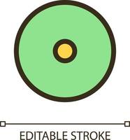 Disc storage pixel perfect RGB color ui icon. Data record device. Simple filled line element. GUI, UX design for mobile app. Vector isolated pictogram. Editable stroke