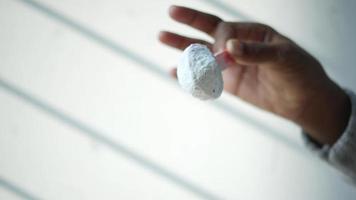 Pouring Washing powder in plastic tray of washing machine video