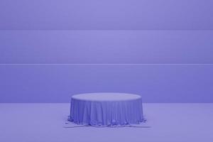 3d rendering of minimal luxury purple podium for product presentation backdrop photo