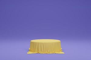 3d rendering of minimal luxury purple podium for product presentation backdrop photo