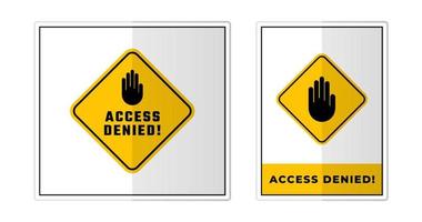 Access Denied Sign Label Symbol Icon Vector Illustration