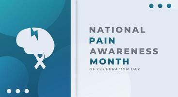 Happy Pain Awareness Month Celebration Vector Design Illustration for Background, Poster, Banner, Advertising, Greeting Card