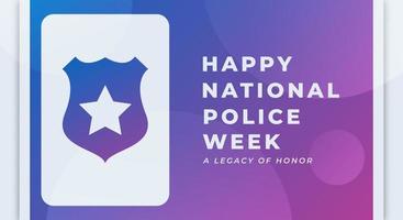 contento nacional policía semana celebracion vector diseño ilustración para fondo, póster, bandera, publicidad, saludo tarjeta