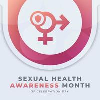 Happy Sexual Health Awareness Month Celebration Vector Design Illustration for Background, Poster, Banner, Advertising, Greeting Card