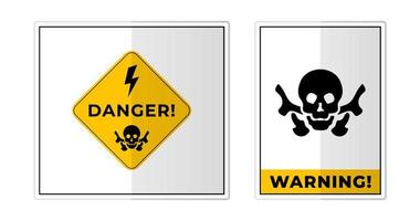 Danger Warning Sign Label Symbol Icon Vector Illustration