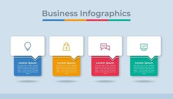 gráfico de proceso de visualización de datos comerciales de infografía de línea de tiempo. gráfico de diagrama abstracto con pasos, opciones vector