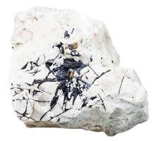 Ilmenite stone at dolomite rock isolated photo