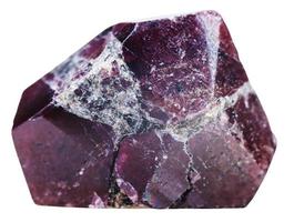 crystal of garnet almandine gemstone isolated photo