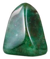 polished gark green aventurine gemstone isolated photo