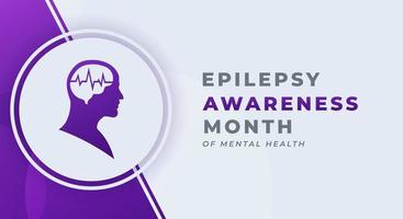 Epilepsy Awareness Month Celebration Vector Design Illustration for Background, Poster, Banner, Advertising, Greeting Card