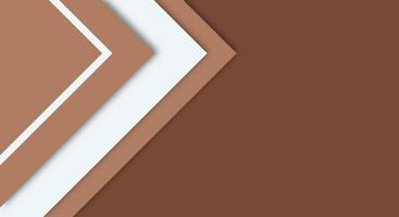 resumen sencillo forma con blanco y marrón color antecedentes con corte de papel estilo para fondo de pantalla vector
