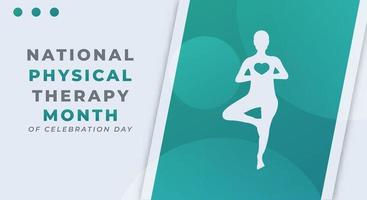 Happy Physical Therapy Month Celebration Vector Design Illustration for Background, Poster, Banner, Advertising, Greeting Card