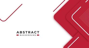 Abstract Red Background Geometric Shape Paper Layers with Copy Space for Decorative web layout, Poster, Banner, Corporate Brochure and Seminar Template Design vector