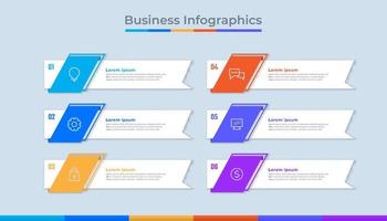 gráfico de proceso de visualización de datos comerciales de infografía de línea de tiempo. gráfico de diagrama abstracto con pasos, opciones vector