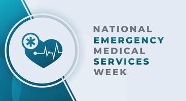 Happy National Emergency Medical Services Week Celebration Vector Design Illustration for Background, Poster, Banner, Advertising, Greeting Card