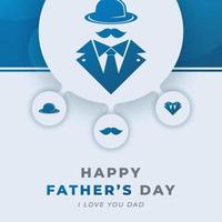 Happy Father's Day Celebration Vector Design Illustration. Template for Background, Poster, Banner, Advertising, Greeting Card or Print Design Element